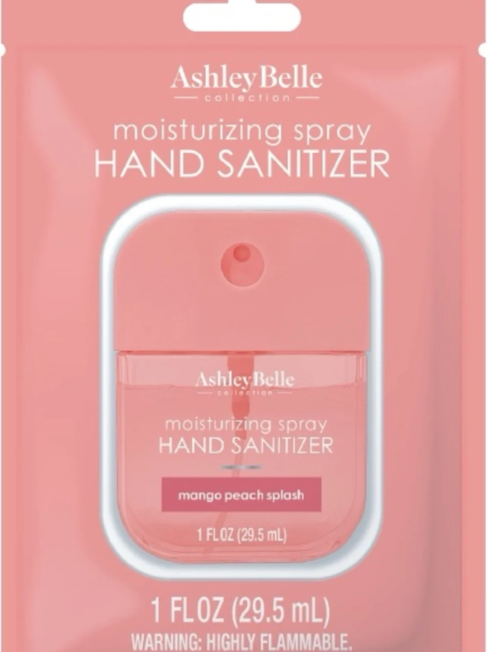 (3/$20) Moisturizing Spray Hand Sanitizer - Mango Peach Splash (Coral/Orange)